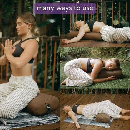 Standard Yoga Bolster - Firm, Supportive, Handmade, Durable