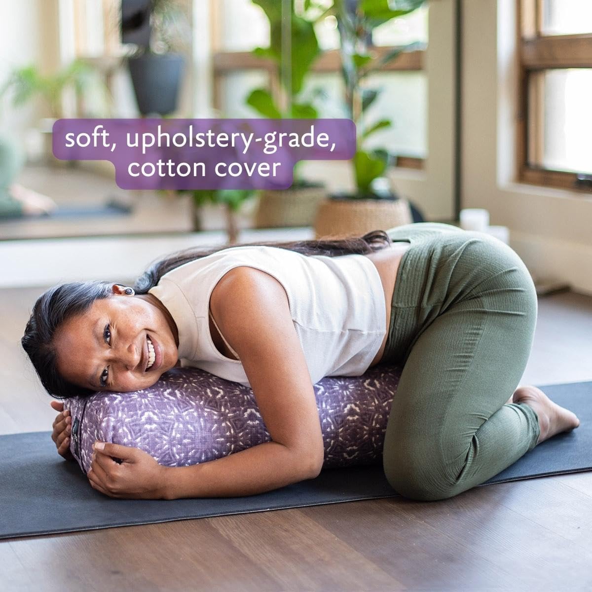 Standard Yoga Bolster - Firm, Supportive, Handmade, Durable