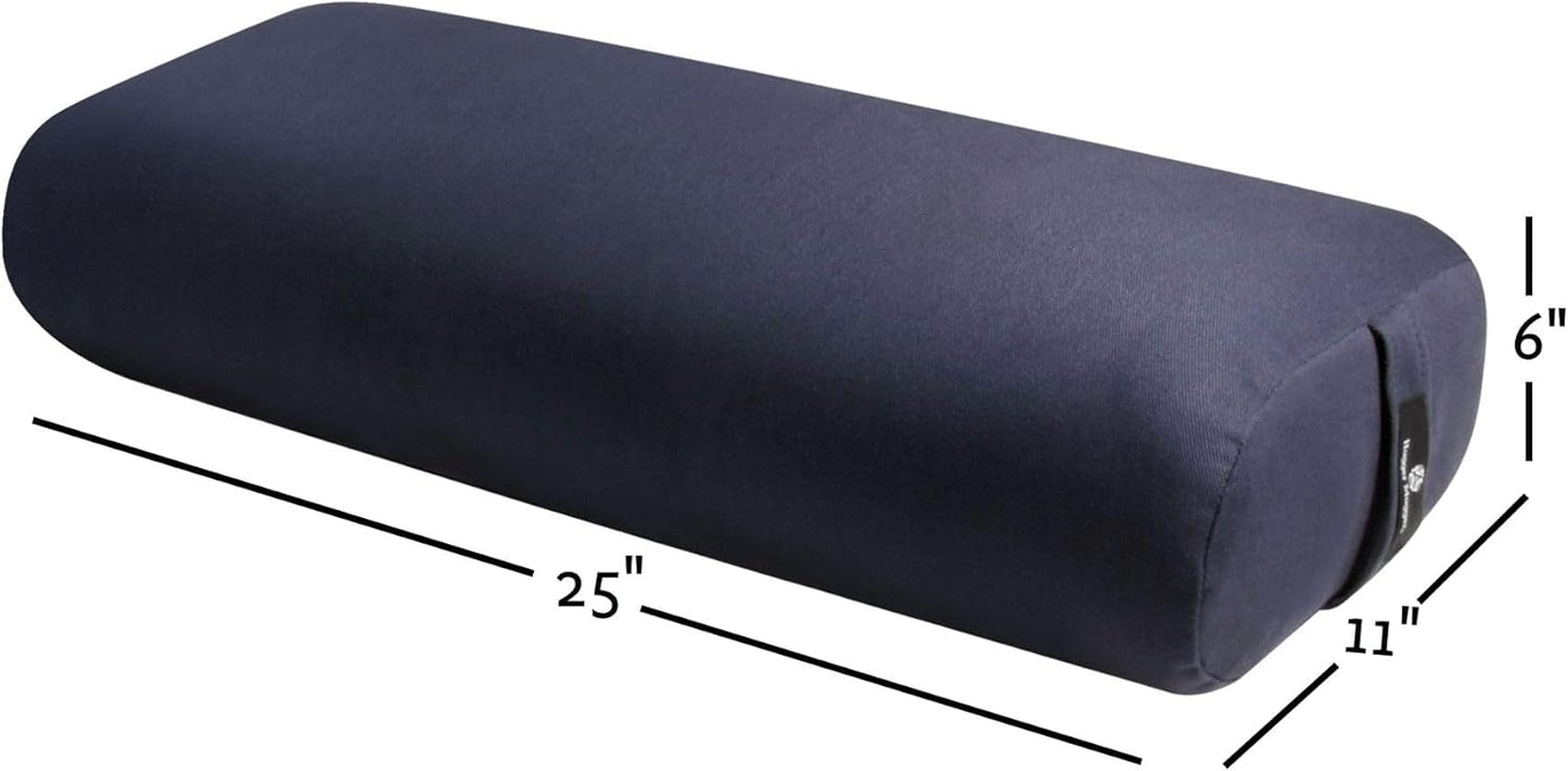 Standard Yoga Bolster - Firm, Supportive, Handmade, Durable