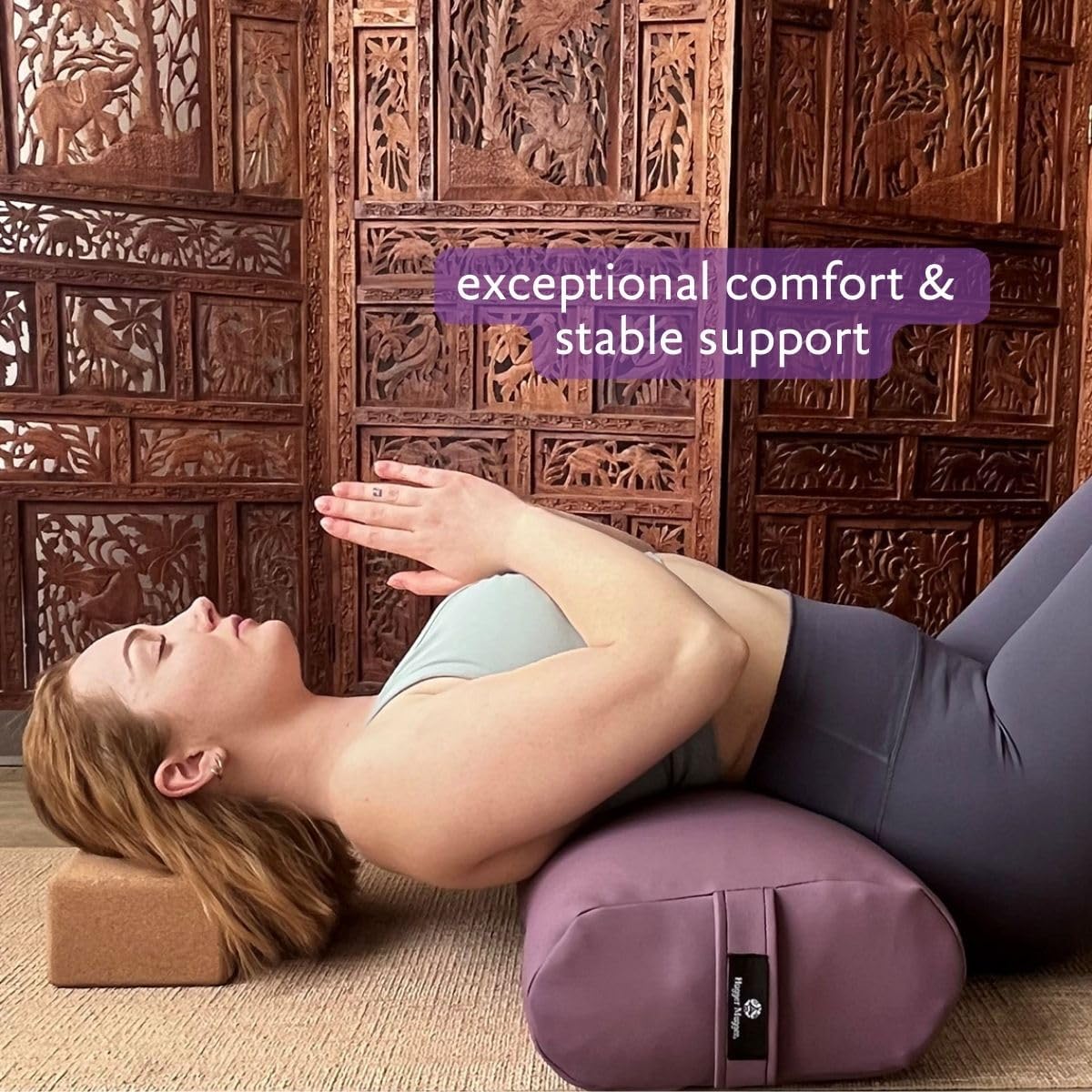 Standard Yoga Bolster - Firm, Supportive, Handmade, Durable