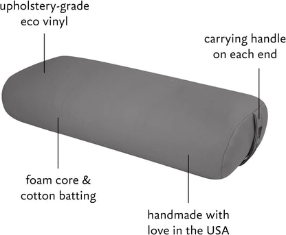 Standard Yoga Bolster - Firm, Supportive, Handmade, Durable