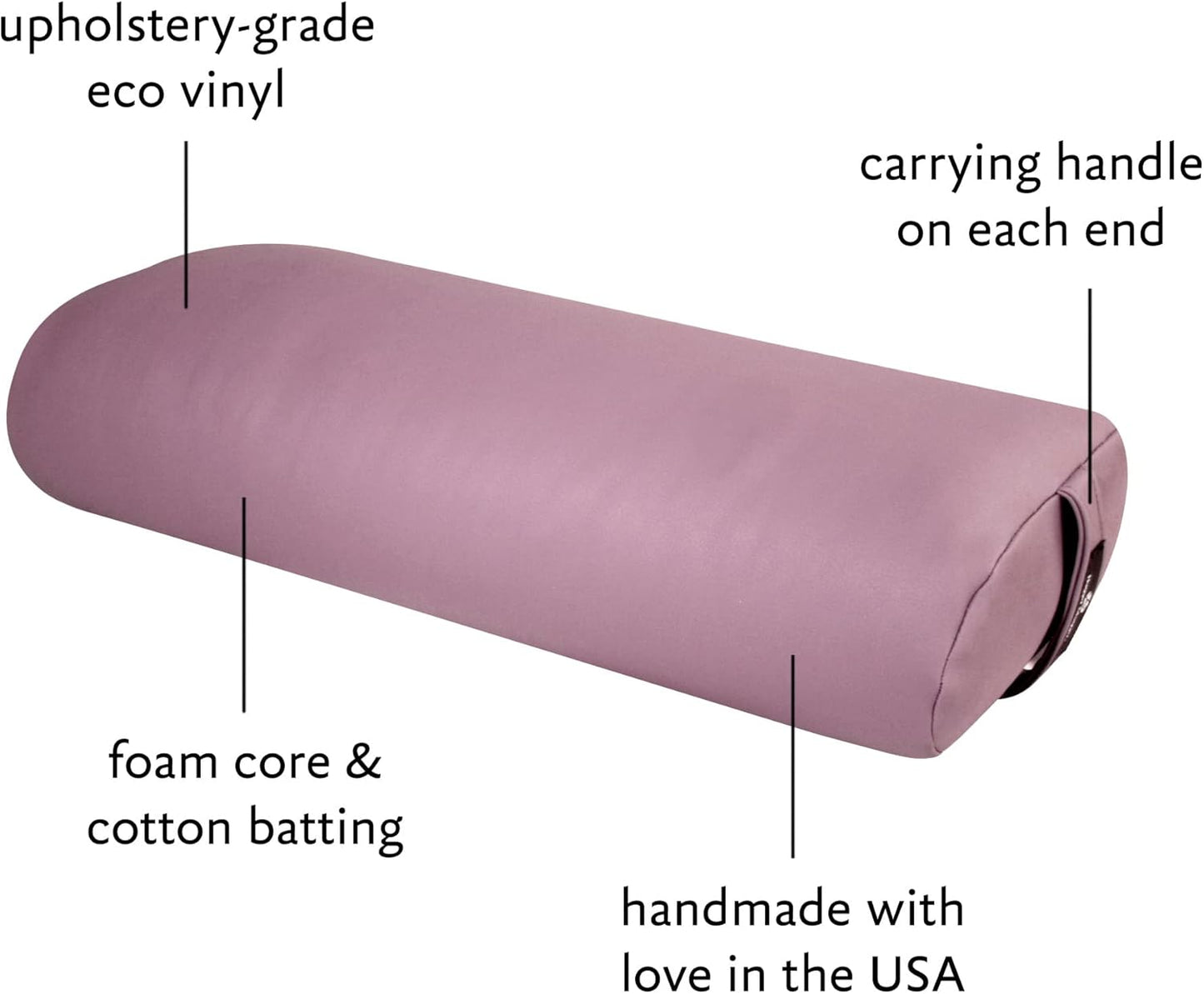 Standard Yoga Bolster - Firm, Supportive, Handmade, Durable