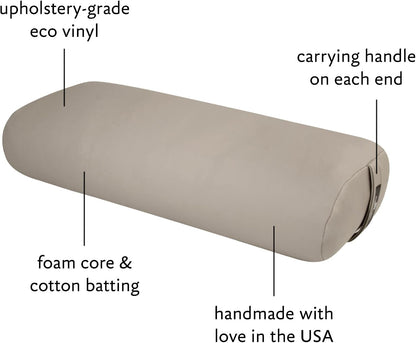 Standard Yoga Bolster - Firm, Supportive, Handmade, Durable