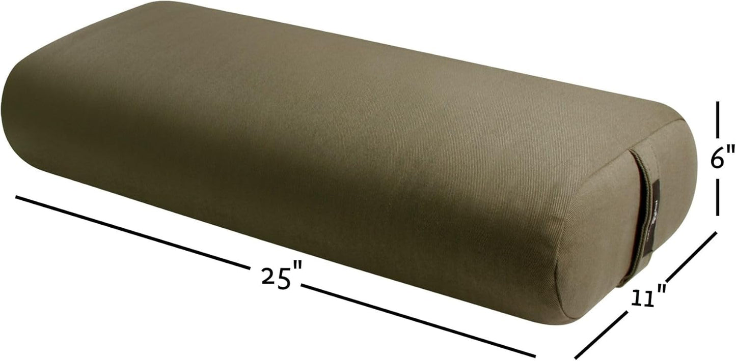 Standard Yoga Bolster - Firm, Supportive, Handmade, Durable