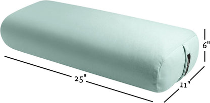 Standard Yoga Bolster - Firm, Supportive, Handmade, Durable