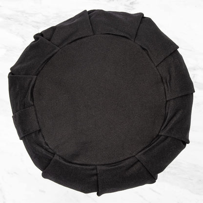 Zafu Yoga Meditation Cushion with Washable Cover - Floor Cushion Pillow with Natural Buckwheat Filling - Soft Round Cotton Design for Meditating or Pranayama Exercises