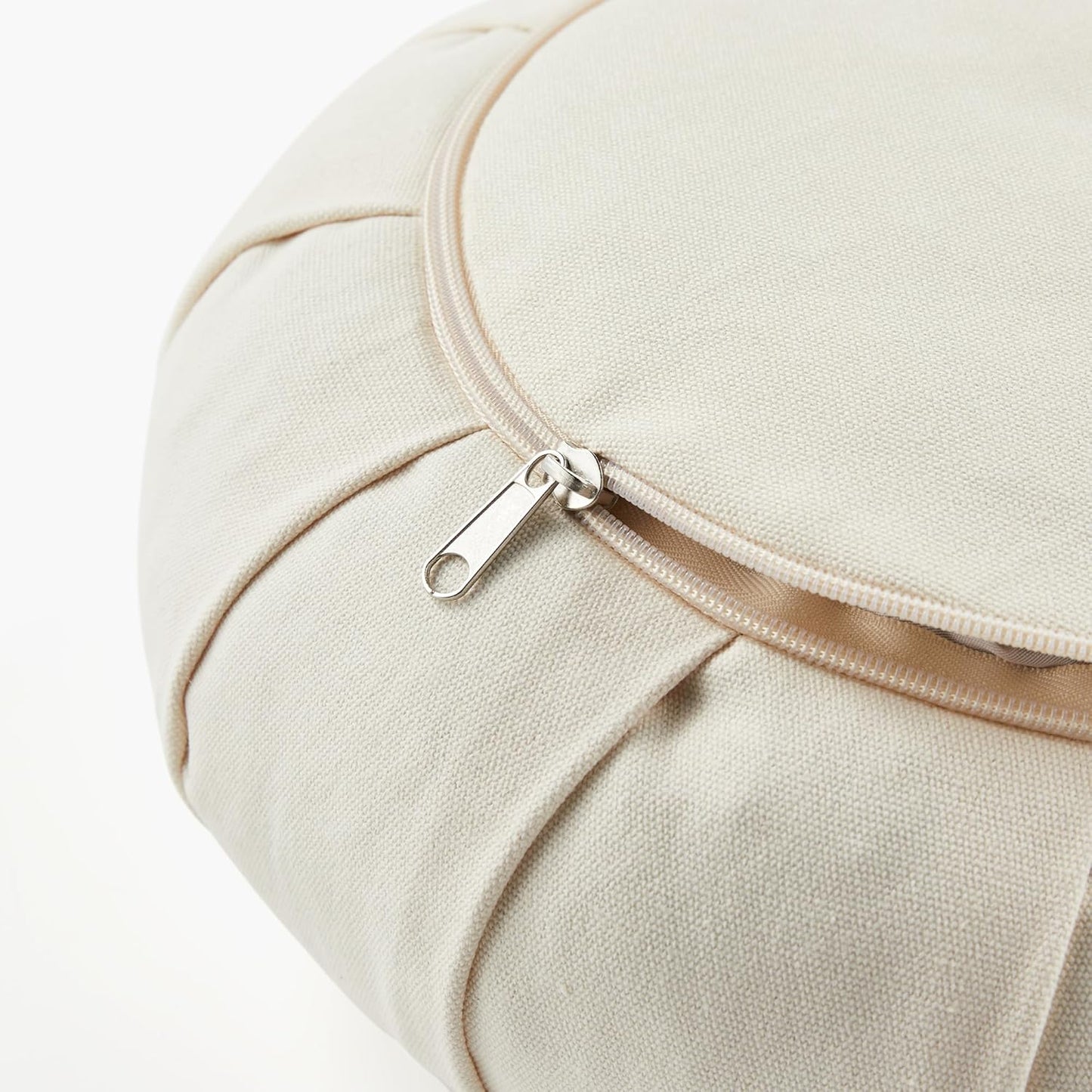 Zafu Yoga Meditation Cushion with Washable Cover - Floor Cushion Pillow with Natural Buckwheat Filling - Soft Round Cotton Design for Meditating or Pranayama Exercises