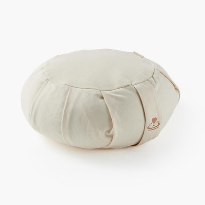 Zafu Yoga Meditation Cushion with Washable Cover - Floor Cushion Pillow with Natural Buckwheat Filling - Soft Round Cotton Design for Meditating or Pranayama Exercises