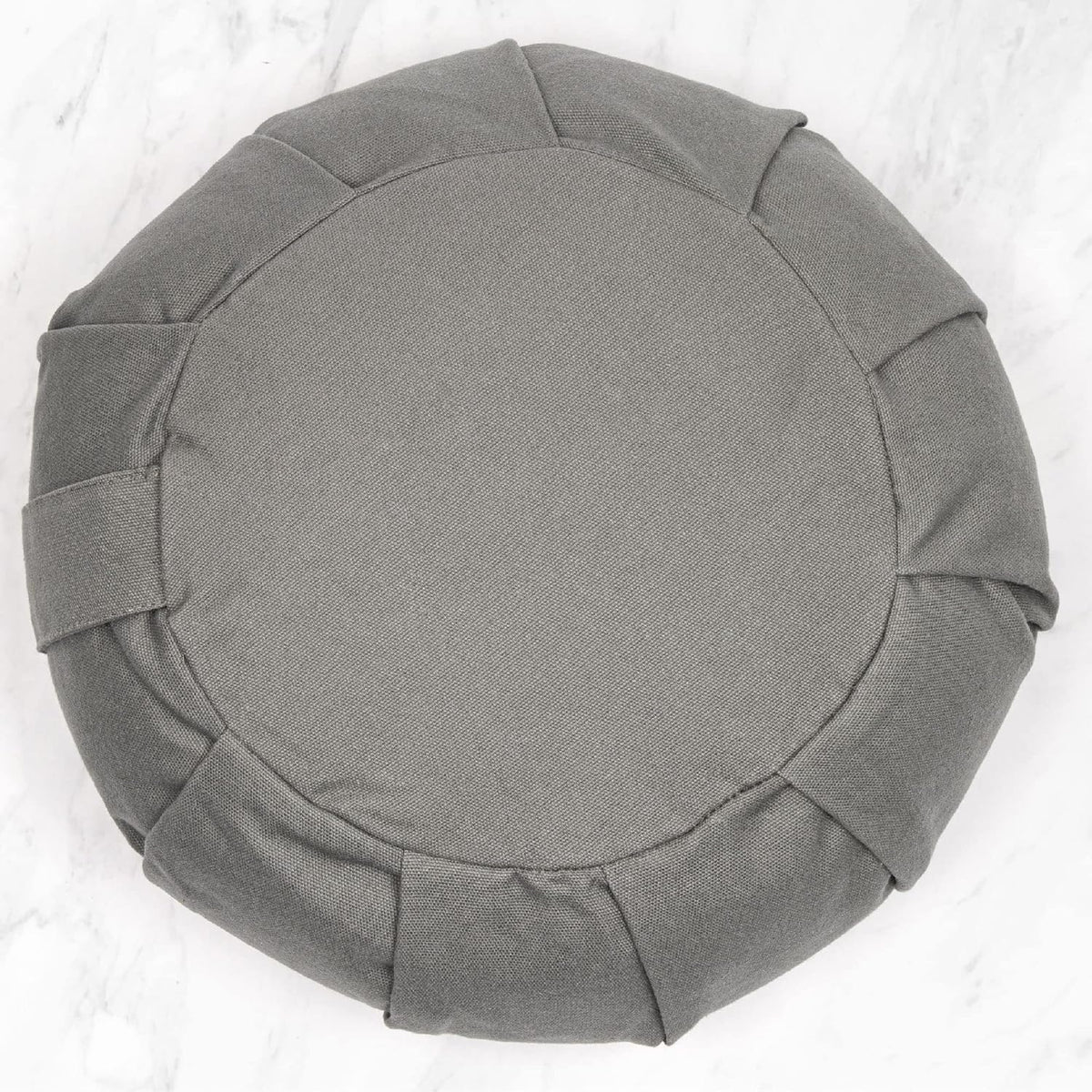 Zafu Yoga Meditation Cushion with Washable Cover - Floor Cushion Pillow with Natural Buckwheat Filling - Soft Round Cotton Design for Meditating or Pranayama Exercises