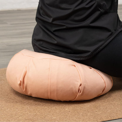 Zafu Yoga Meditation Cushion with Washable Cover - Floor Cushion Pillow with Natural Buckwheat Filling - Soft Round Cotton Design for Meditating or Pranayama Exercises