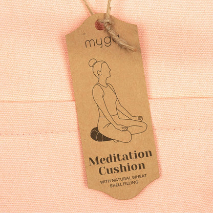 Zafu Yoga Meditation Cushion with Washable Cover - Floor Cushion Pillow with Natural Buckwheat Filling - Soft Round Cotton Design for Meditating or Pranayama Exercises