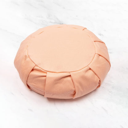 Zafu Yoga Meditation Cushion with Washable Cover - Floor Cushion Pillow with Natural Buckwheat Filling - Soft Round Cotton Design for Meditating or Pranayama Exercises