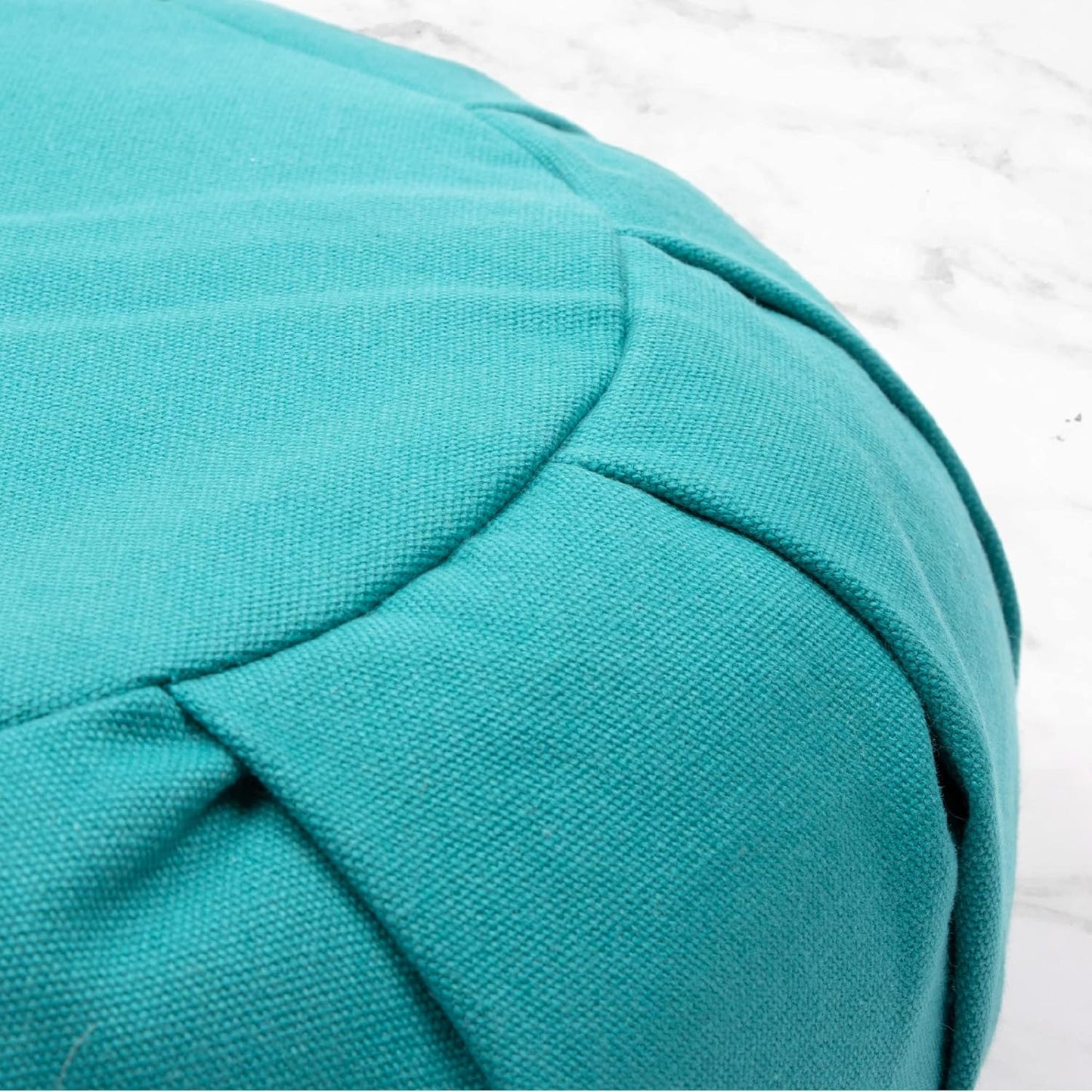 Zafu Yoga Meditation Cushion with Washable Cover - Floor Cushion Pillow with Natural Buckwheat Filling - Soft Round Cotton Design for Meditating or Pranayama Exercises