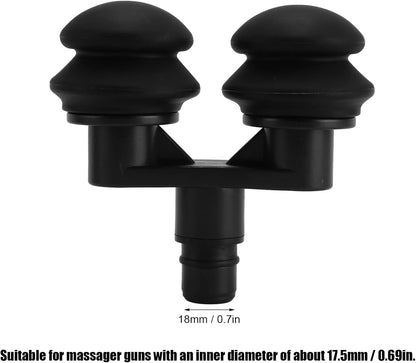 Muscle Massage Gun Head, 18mm Double Gas Cushion Fascia Massager Head with Soft Silicone Muscle Relaxant Accessories Gas Cushion Replacement Head