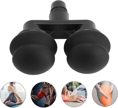 Muscle Massage Gun Head, 18mm Double Gas Cushion Fascia Massager Head with Soft Silicone Muscle Relaxant Accessories Gas Cushion Replacement Head
