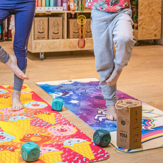 Childrens Yoga Mat,Eco-Friendly Printed Yoga, Exercise and Fitness Mat for Kids,Features 8 Yoga Poses on the Reverse,Non-Slip, Extra Grip and Multi-Purpose Mat