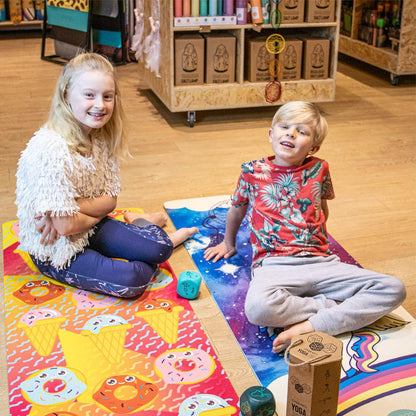 Childrens Yoga Mat,Eco-Friendly Printed Yoga, Exercise and Fitness Mat for Kids,Features 8 Yoga Poses on the Reverse,Non-Slip, Extra Grip and Multi-Purpose Mat