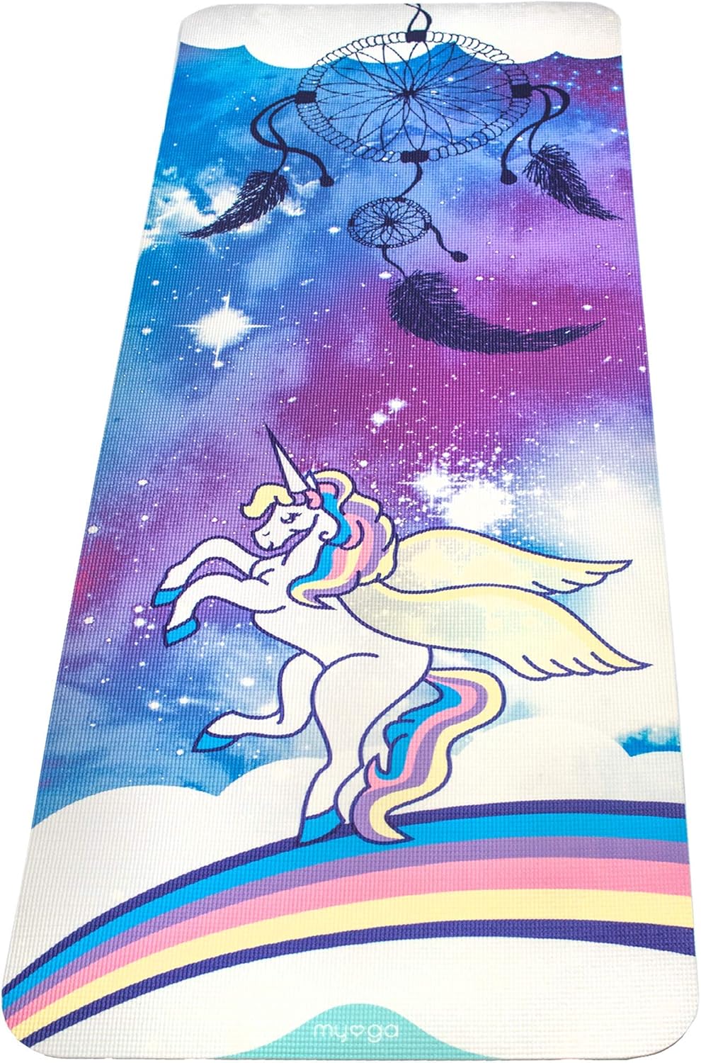 Childrens Yoga Mat,Eco-Friendly Printed Yoga, Exercise and Fitness Mat for Kids,Features 8 Yoga Poses on the Reverse,Non-Slip, Extra Grip and Multi-Purpose Mat