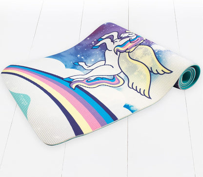 Childrens Yoga Mat,Eco-Friendly Printed Yoga, Exercise and Fitness Mat for Kids,Features 8 Yoga Poses on the Reverse,Non-Slip, Extra Grip and Multi-Purpose Mat