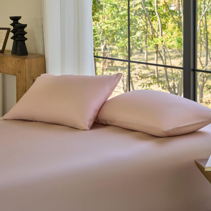 by SIJO Pillowcase Set, 100% Viscose derived from Organically Grown Bamboo, Buttery Soft, Silky, Breathable, Cooling, Oeko-TEX, High GSM, 2-Pack, Envelope Closure (Queen, Forest)