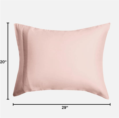 by SIJO Pillowcase Set, 100% Viscose derived from Organically Grown Bamboo, Buttery Soft, Silky, Breathable, Cooling, Oeko-TEX, High GSM, 2-Pack, Envelope Closure (Queen, Forest)