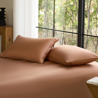by SIJO Pillowcase Set, 100% Viscose derived from Organically Grown Bamboo, Buttery Soft, Silky, Breathable, Cooling, Oeko-TEX, High GSM, 2-Pack, Envelope Closure (Queen, Forest)