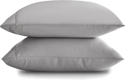by SIJO Pillowcase Set, 100% Viscose derived from Organically Grown Bamboo, Buttery Soft, Silky, Breathable, Cooling, Oeko-TEX, High GSM, 2-Pack, Envelope Closure (Queen, Forest)