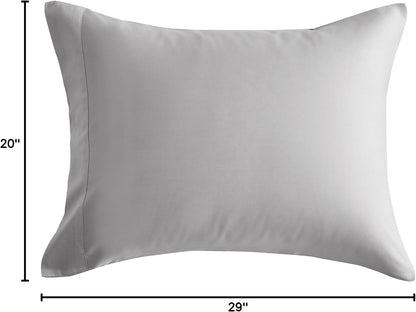 by SIJO Pillowcase Set, 100% Viscose derived from Organically Grown Bamboo, Buttery Soft, Silky, Breathable, Cooling, Oeko-TEX, High GSM, 2-Pack, Envelope Closure (Queen, Forest)