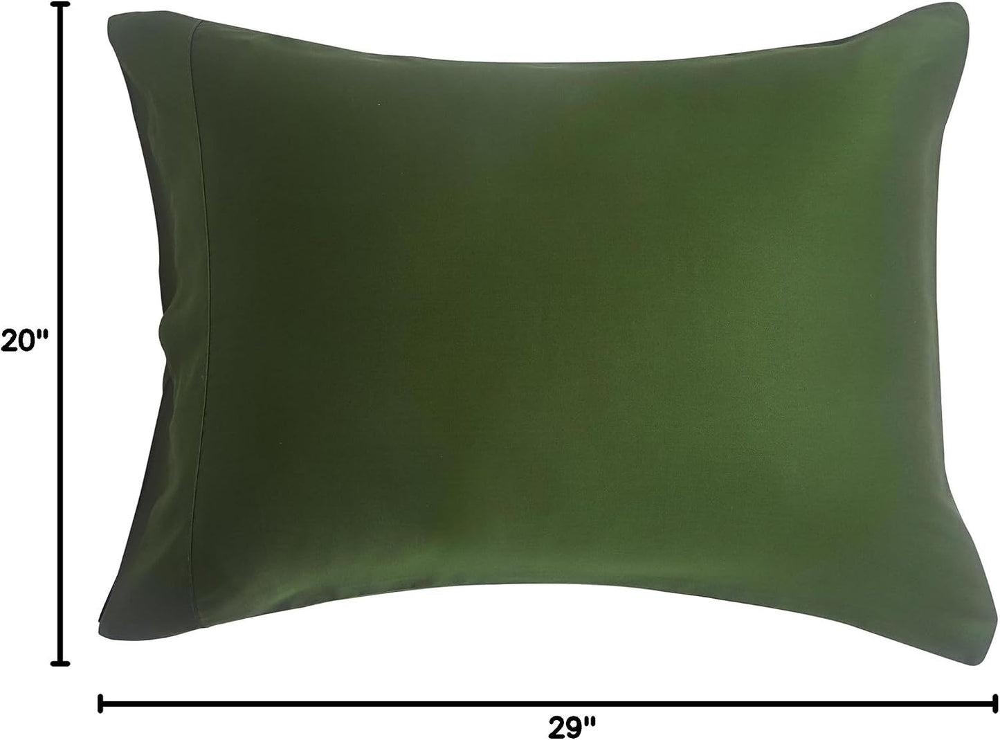 by SIJO Pillowcase Set, 100% Viscose derived from Organically Grown Bamboo, Buttery Soft, Silky, Breathable, Cooling, Oeko-TEX, High GSM, 2-Pack, Envelope Closure (Queen, Forest)