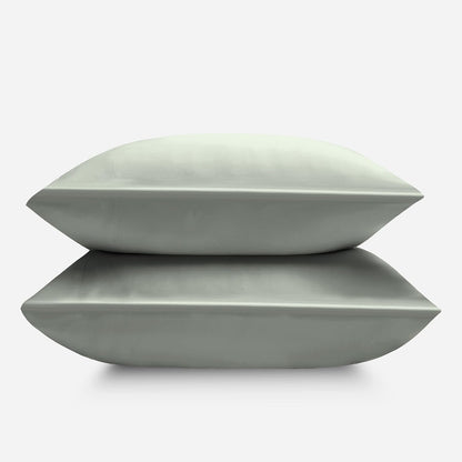 by SIJO Pillowcase Set, 100% Viscose derived from Organically Grown Bamboo, Buttery Soft, Silky, Breathable, Cooling, Oeko-TEX, High GSM, 2-Pack, Envelope Closure (Queen, Forest)