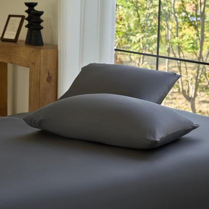 by SIJO Pillowcase Set, 100% Viscose derived from Organically Grown Bamboo, Buttery Soft, Silky, Breathable, Cooling, Oeko-TEX, High GSM, 2-Pack, Envelope Closure (Queen, Forest)