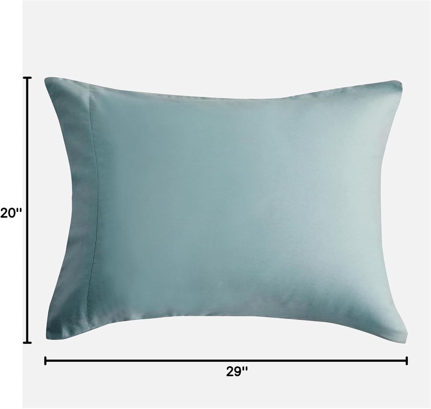 by SIJO Pillowcase Set, 100% Viscose derived from Organically Grown Bamboo, Buttery Soft, Silky, Breathable, Cooling, Oeko-TEX, High GSM, 2-Pack, Envelope Closure (Queen, Forest)