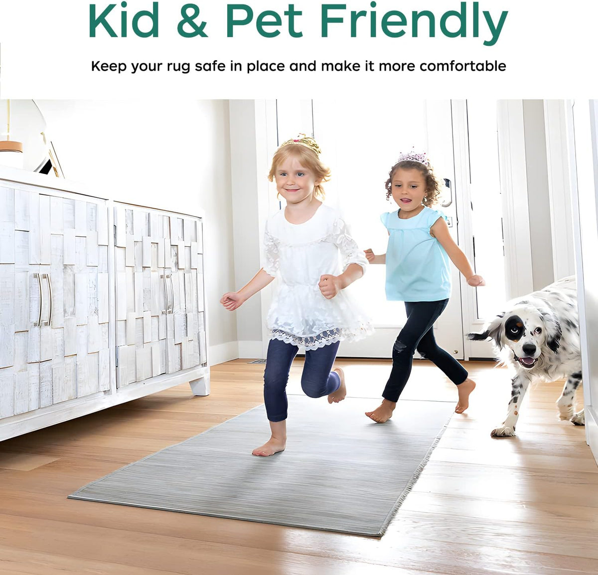 Non Slip Rug Pad Gripper 2 x 3 Feet Extra Thick Carpet Pads for Area Rugs and Hardwood Floors, Keep Your Rugs Safe and in Place