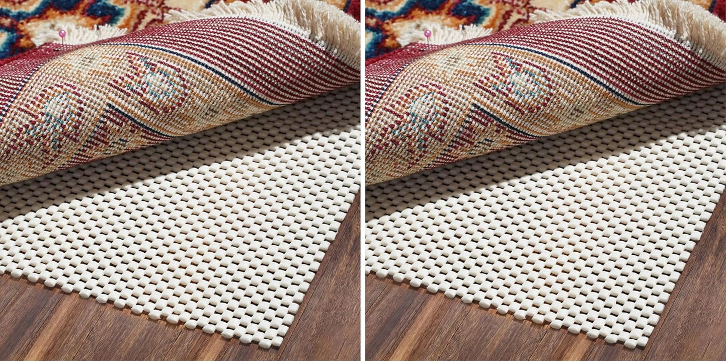 Non Slip Rug Pad Gripper 2 x 3 Feet Extra Thick Carpet Pads for Area Rugs and Hardwood Floors, Keep Your Rugs Safe and in Place