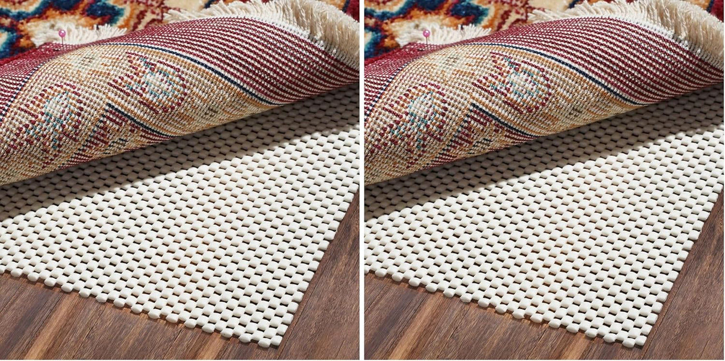 Non Slip Rug Pad Gripper 2 x 3 Feet Extra Thick Carpet Pads for Area Rugs and Hardwood Floors, Keep Your Rugs Safe and in Place
