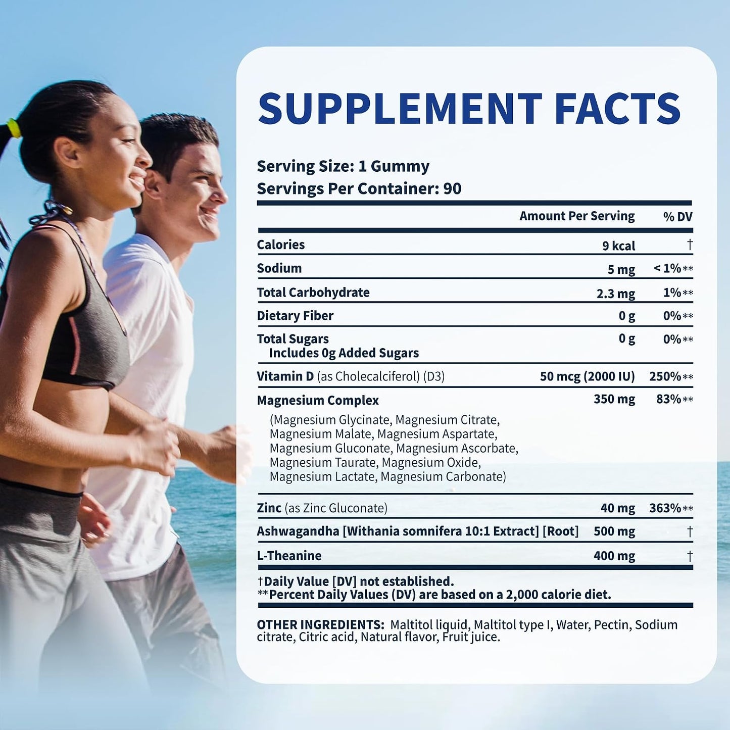 Deep Calm Magnesium Complex 14-in-1 Glycinate Gummies for Women and Men