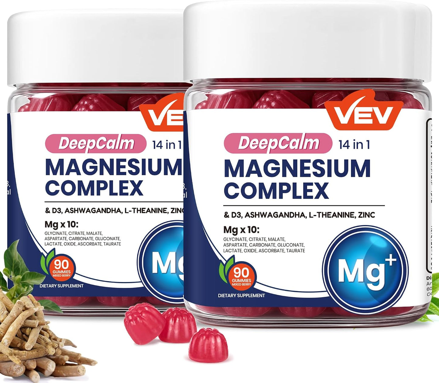 Deep Calm Magnesium Complex 14-in-1 Glycinate Gummies for Women and Men