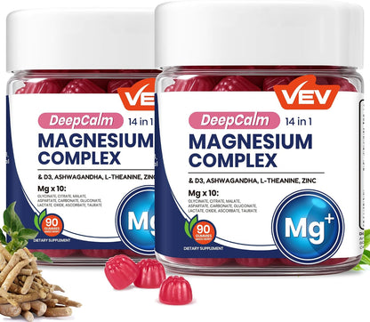 Deep Calm Magnesium Complex 14-in-1 Glycinate Gummies for Women and Men