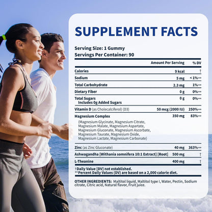 Deep Calm Magnesium Complex 14-in-1 Glycinate Gummies for Women and Men