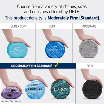 PRO-ROLLER Standard Density Foam Roller – Round, Blue, 36" x 6" | Durable roller for back massage, deep tissue foam roller exercises, stretching, fitness, yoga and Pilates, blue, 36" x 6"