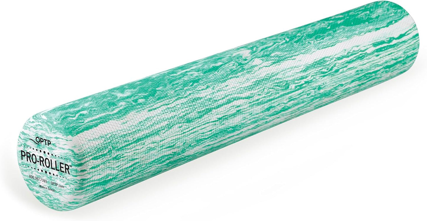 PRO-ROLLER Standard Density Foam Roller – Round, Blue, 36" x 6" | Durable roller for back massage, deep tissue foam roller exercises, stretching, fitness, yoga and Pilates, blue, 36" x 6"