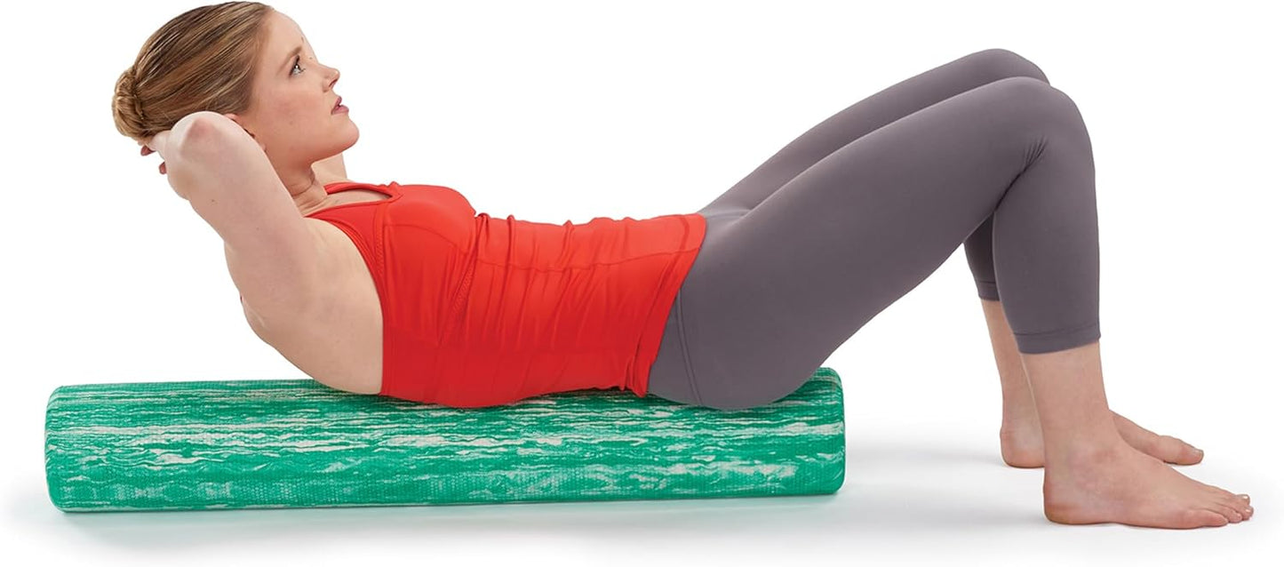 PRO-ROLLER Standard Density Foam Roller – Round, Blue, 36" x 6" | Durable roller for back massage, deep tissue foam roller exercises, stretching, fitness, yoga and Pilates, blue, 36" x 6"