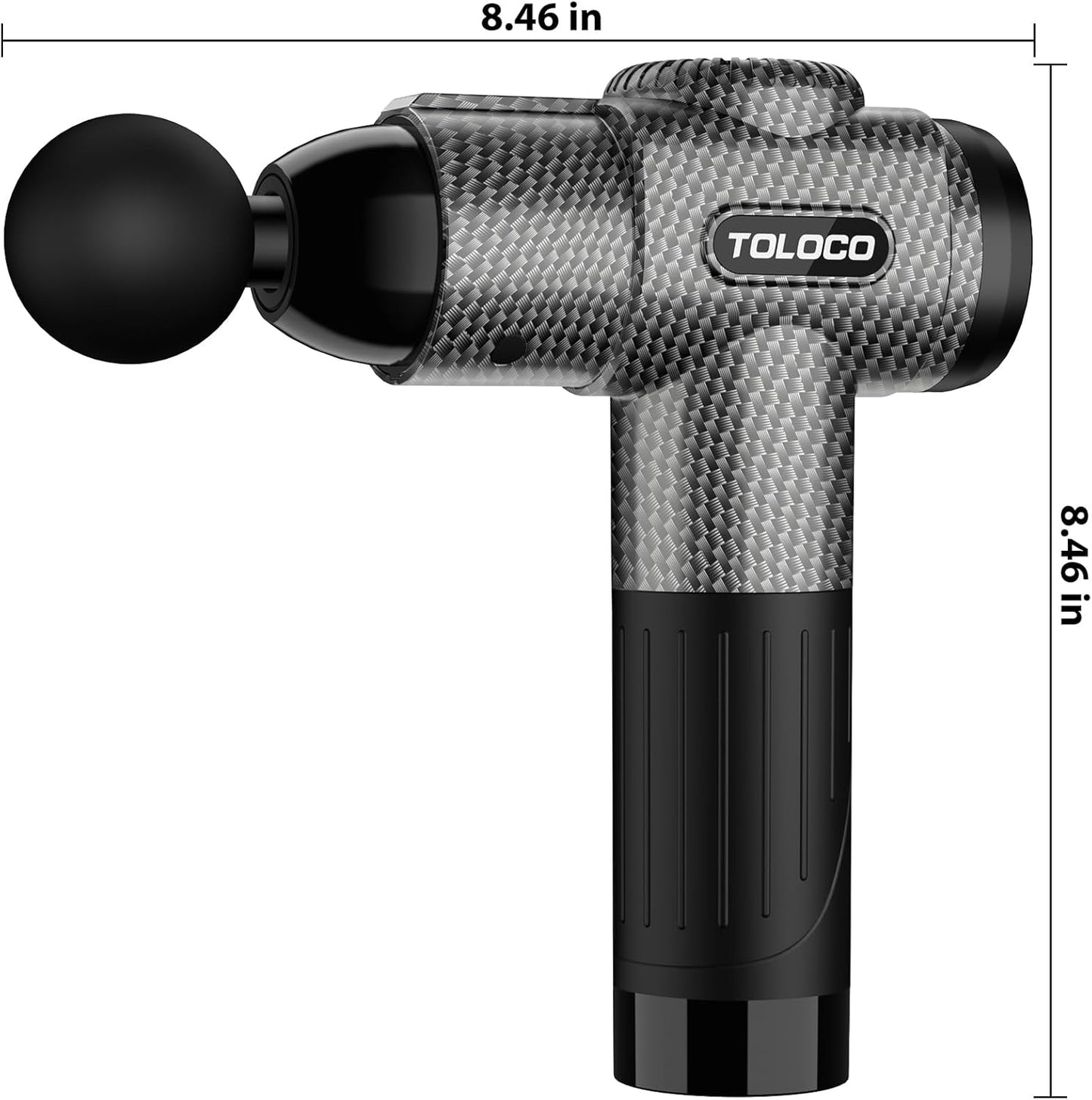 Massage Gun, Deep Tissue Back Massage for Athletes for Pain Relief, Percussion Massager with 10 Massages Heads & Silent Brushless Motor, Fathers Day Dad Gifts, Carbon