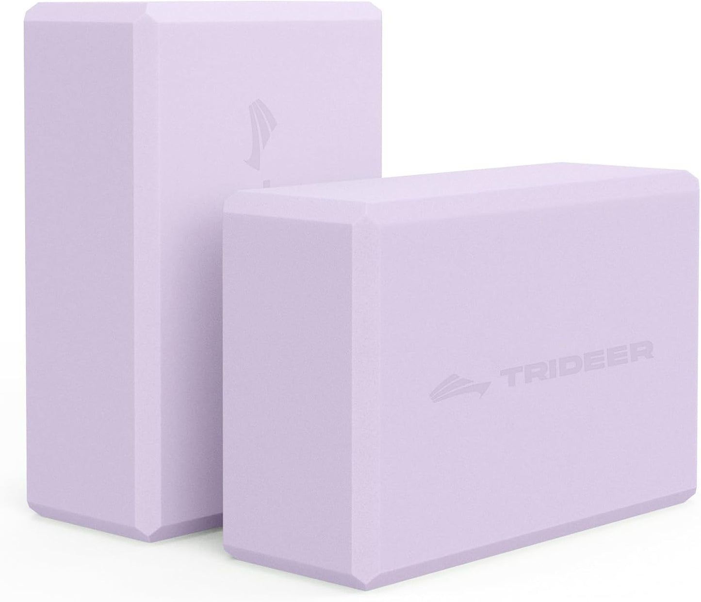 Yoga Blocks 2 Pack, Soft Non-Slip Foam Blocks with Beveled Edges for Alignment and Stretching in Yoga, Pilates, and Dance - Supportive, Lightweight, Odor Resistant, Latex-Free