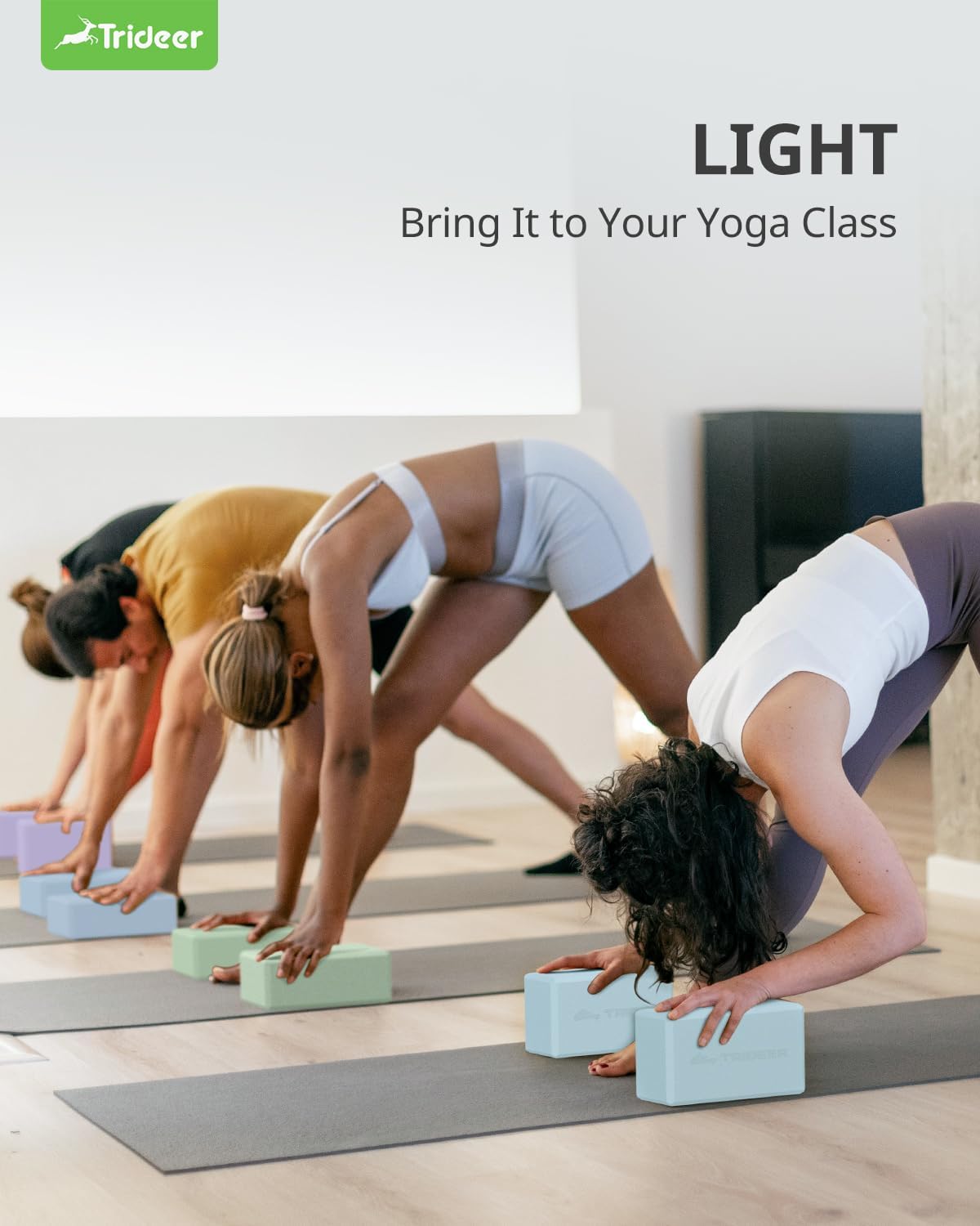 Yoga Blocks 2 Pack, Soft Non-Slip Foam Blocks with Beveled Edges for Alignment and Stretching in Yoga, Pilates, and Dance - Supportive, Lightweight, Odor Resistant, Latex-Free