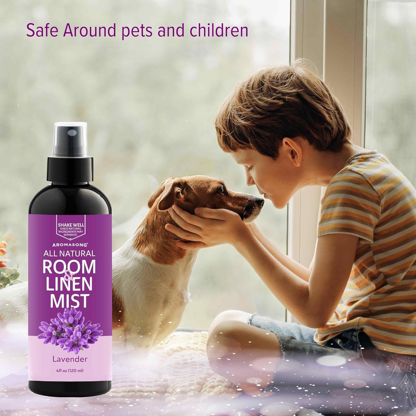 100% Natural Lavender Spray | 2-Pack | for Relaxing - Room & Linen Spray for Sleeping - Calming Essential Oil for Pillows and Sheets 4 Fl Oz