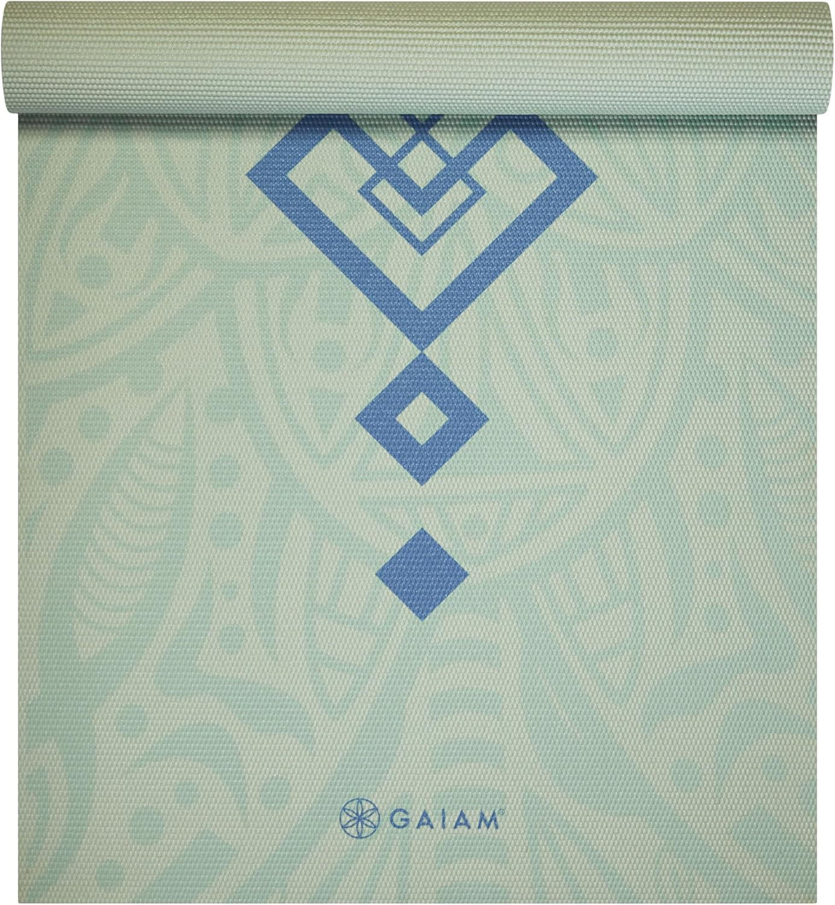 Yoga Mat Classic Print, 4mm Non-Slip Mat | Lightweight 4mm print yoga mat with non-slip grip. Ideal for yoga, Pilates & floor workouts at home or studio.