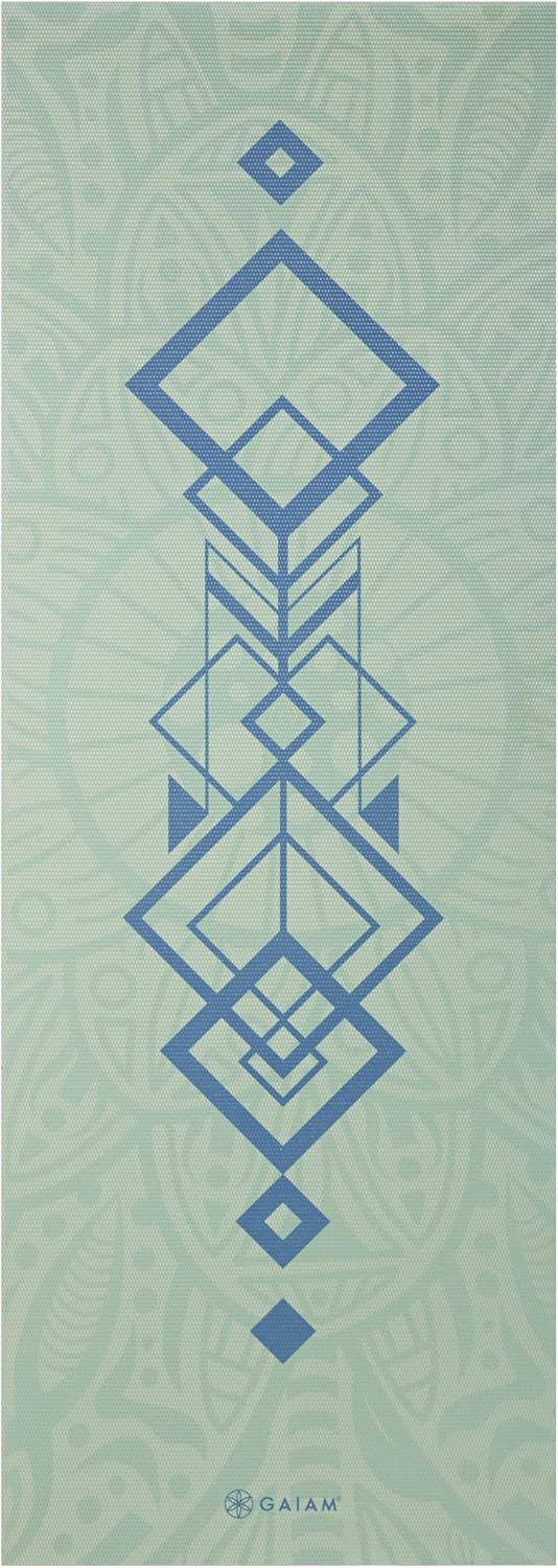 Yoga Mat Classic Print, 4mm Non-Slip Mat | Lightweight 4mm print yoga mat with non-slip grip. Ideal for yoga, Pilates & floor workouts at home or studio.