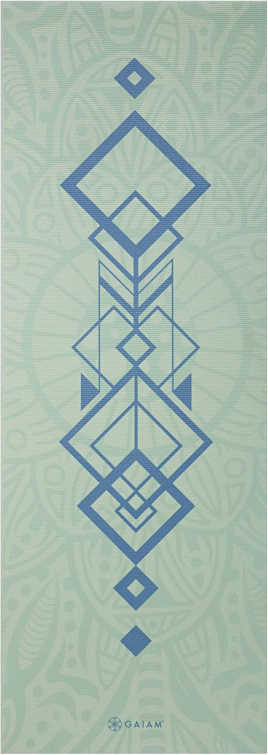 Yoga Mat Classic Print, 4mm Non-Slip Mat | Lightweight 4mm print yoga mat with non-slip grip. Ideal for yoga, Pilates & floor workouts at home or studio.