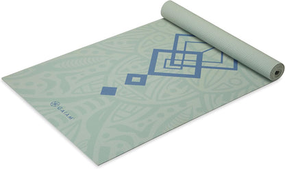 Yoga Mat Classic Print, 4mm Non-Slip Mat | Lightweight 4mm print yoga mat with non-slip grip. Ideal for yoga, Pilates & floor workouts at home or studio.